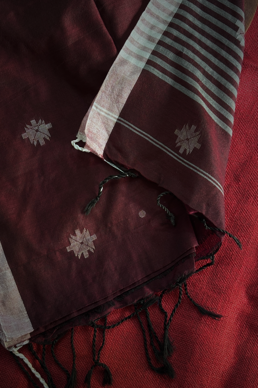 Kadhi Cotton Brown Saree