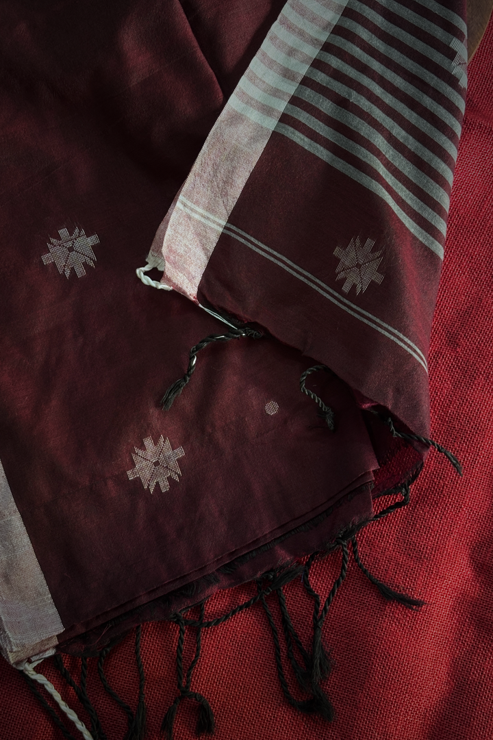 Kadhi Cotton Brown Saree