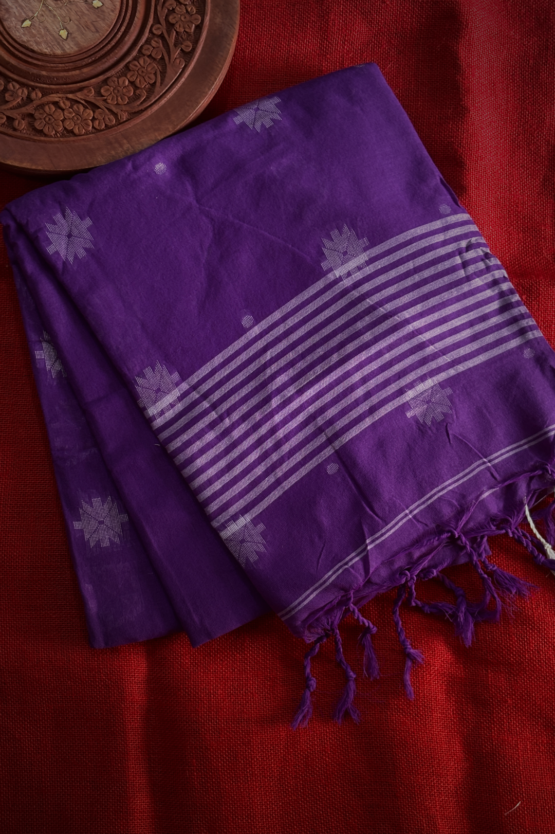 Kadhi Cotton Purple Saree