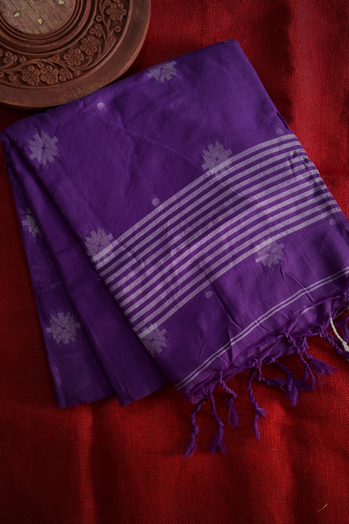 Kadhi Cotton Purple Saree