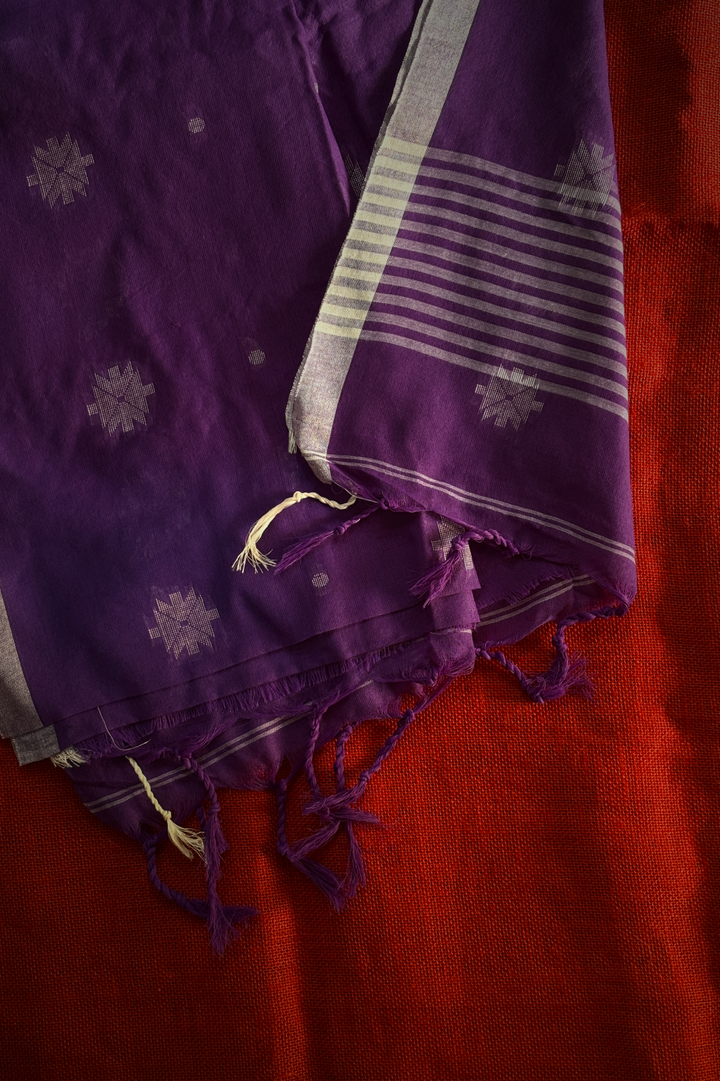 Kadhi Cotton Purple Saree