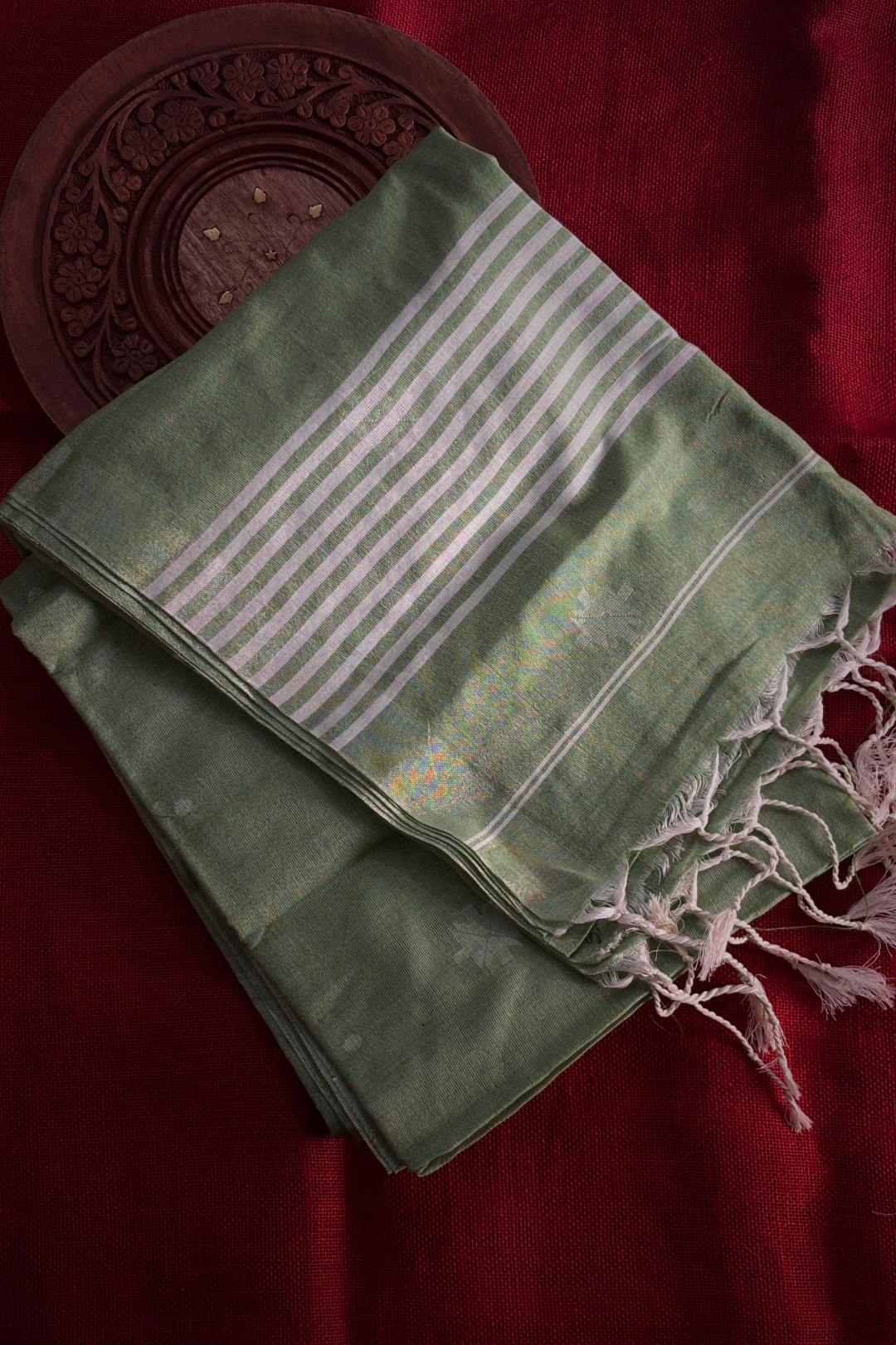 Kadhi Cotton Light Green Saree