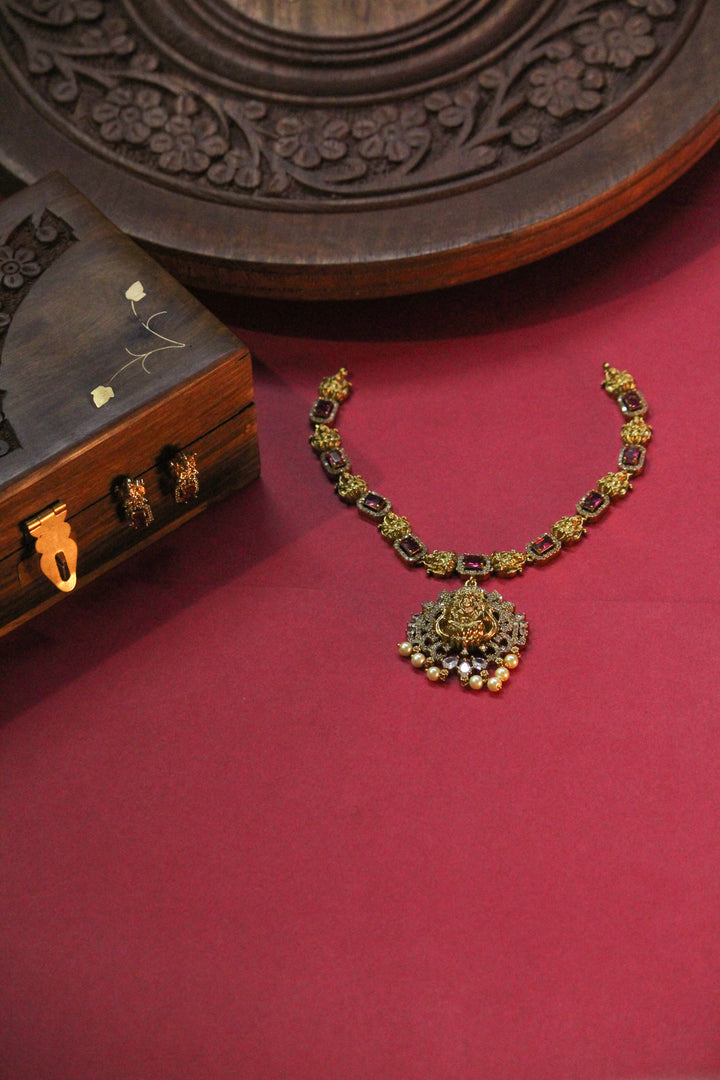 Lakshmi AD Stone Necklace