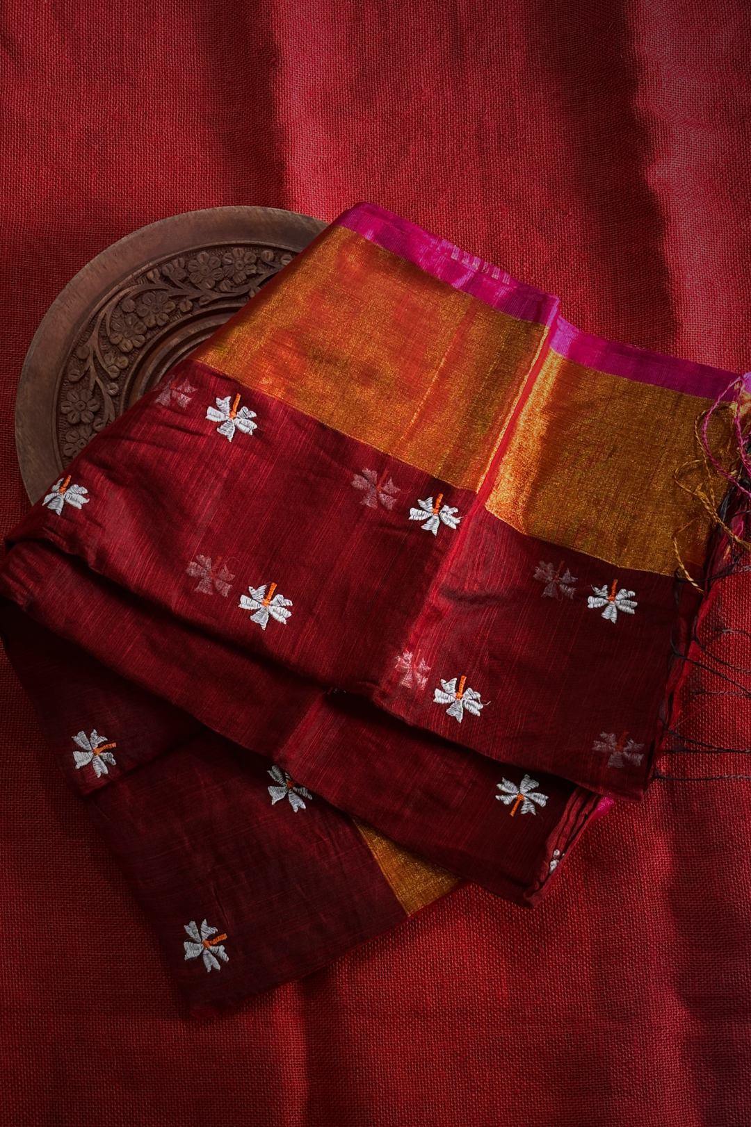Pavazhamalli Maroon Saree