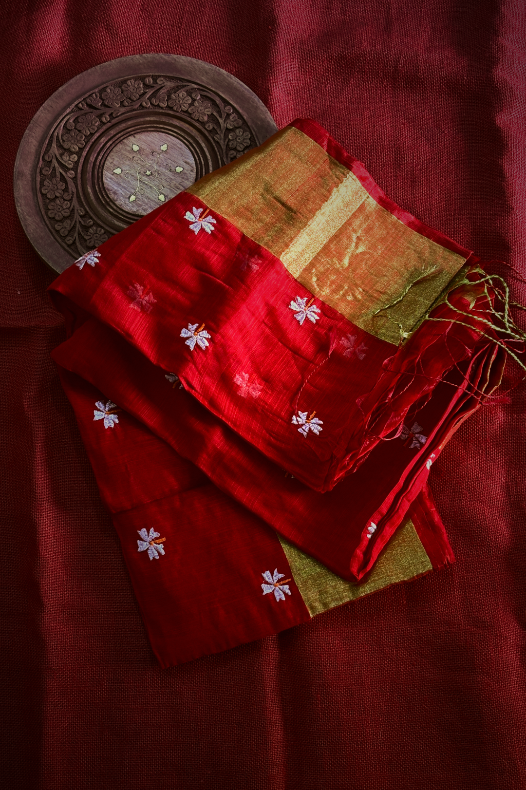 Pavazhamalli Red Saree