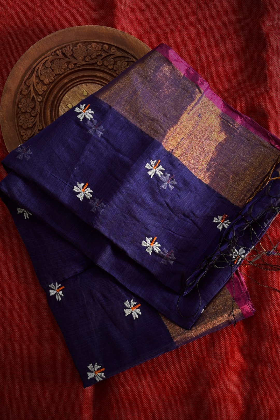 Pavazhamalli Royal blue Saree
